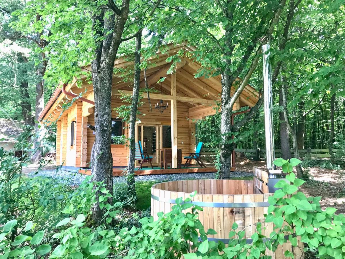 Blockhaus Chalet Mit Beheizbarem Badefass Und Infrarotsauna Auf Der Terrasse Oberschützen Exteriér fotografie